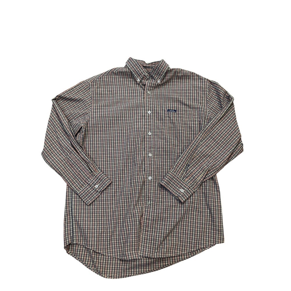 Chaps Ralph Lauren Mens‎ Plaid Flannel L G Cotton Polyester Long Sleeve